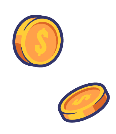 Floating coins